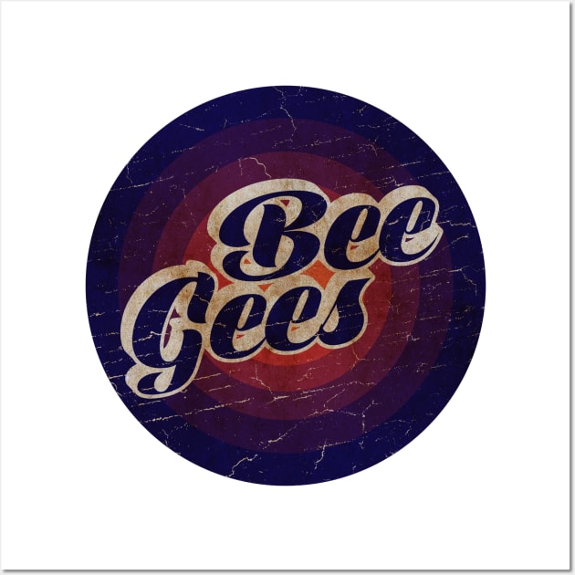 BEE GEES - VINTAGE BLURN CIRCLE Wall Art by GLOBALARTWORD